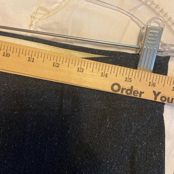 Loft Womens Marisa Plaid Low Rise Flare Flat Front Dress Trousers  6 Bleu - Picture 5 of 9